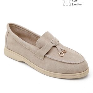 Instapper Creme Suede/Leer